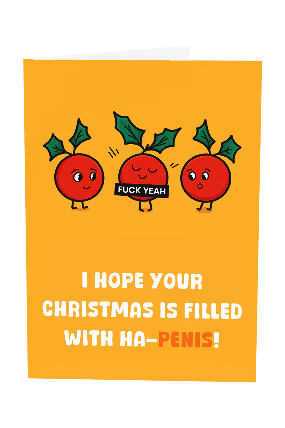 I Hope Your Christmas Is Filled With Ha-Penis Greeting Card