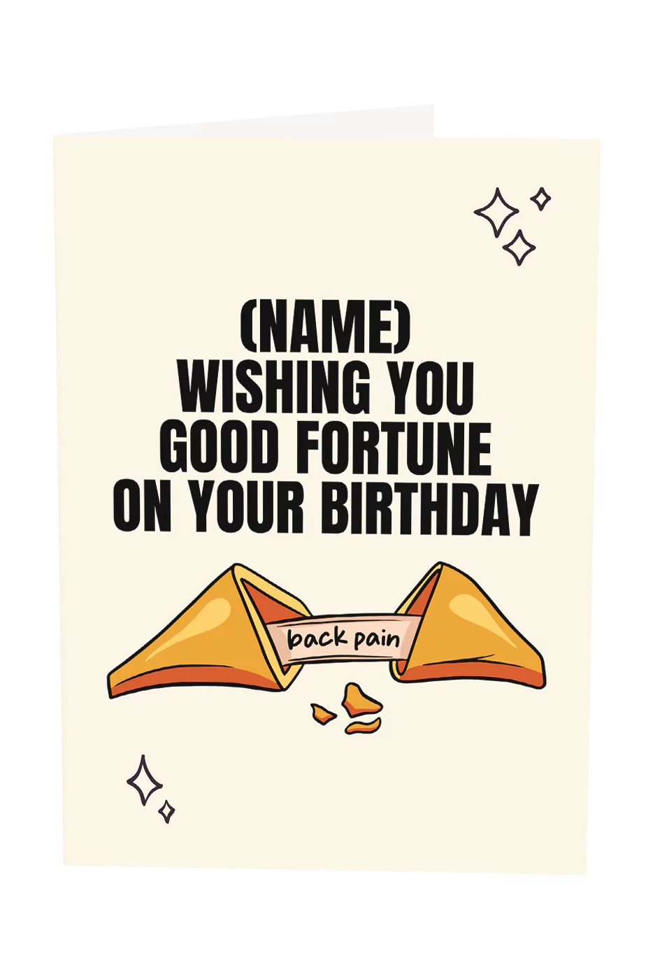 Wishing You Good Fortune On Your Birthday Custom Name Greeting Card