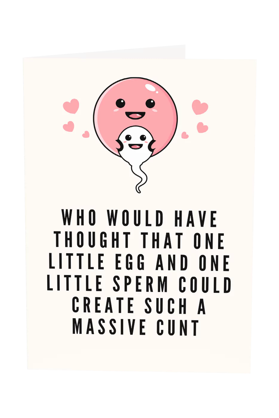 One Little Egg And One Little Sperm Greeting Card