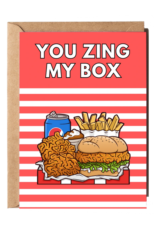 You Zing My KFC Box Greeting Card