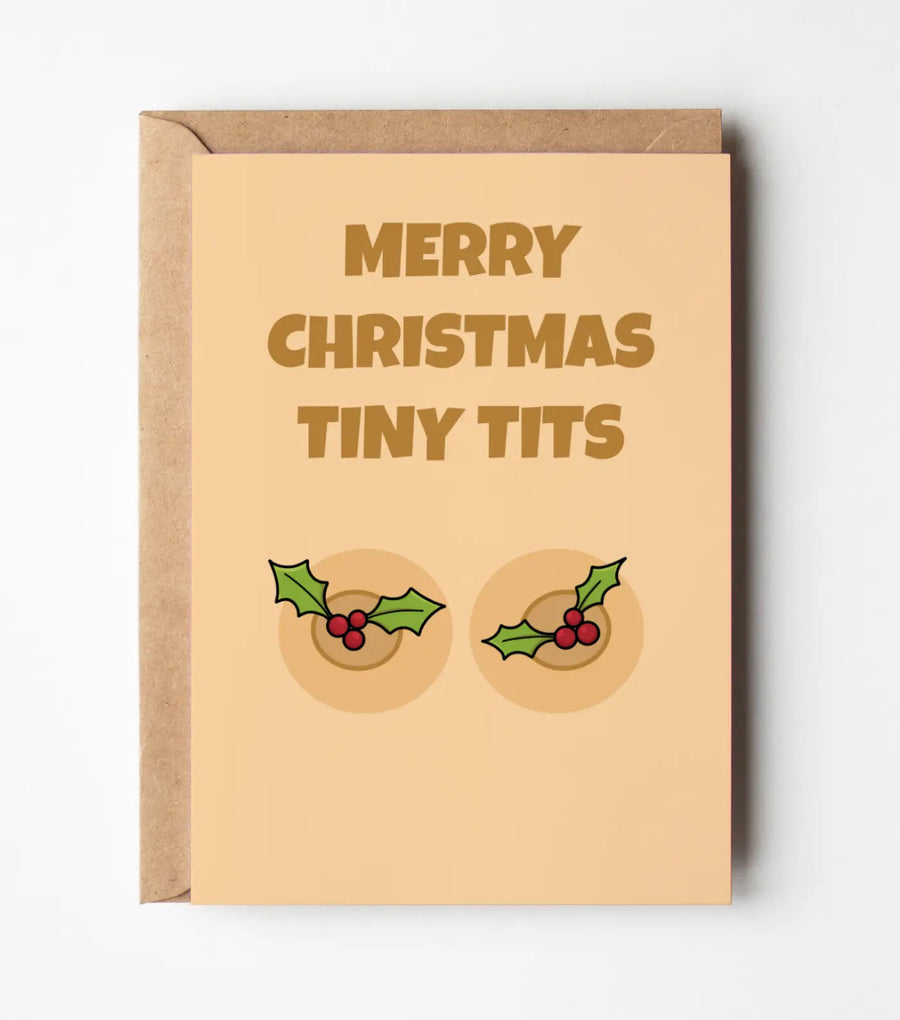 Merry Christmas Tiny Tits Greeting Card