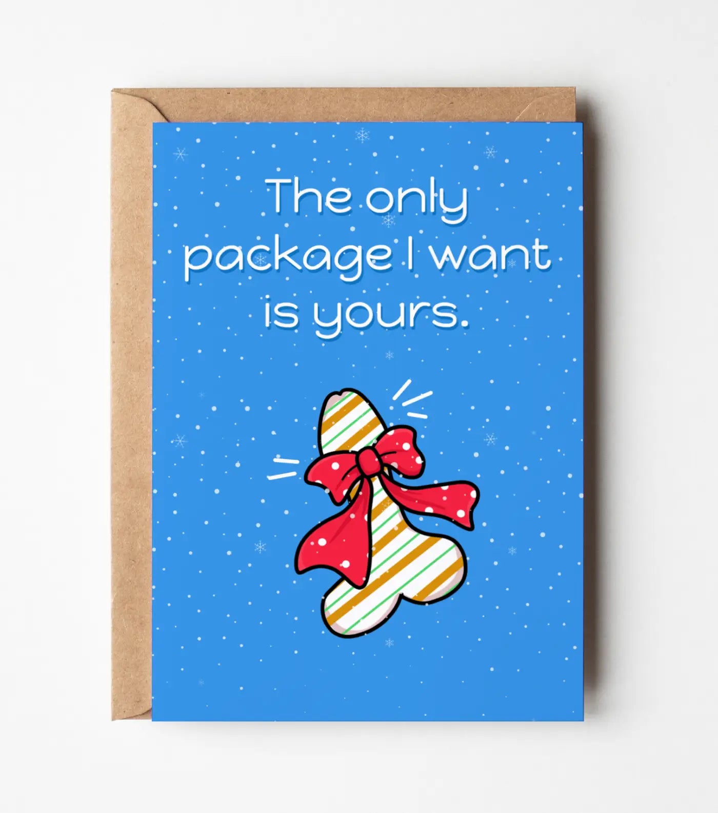 The Only Package I Want Is Yours Christmas Greeting Card