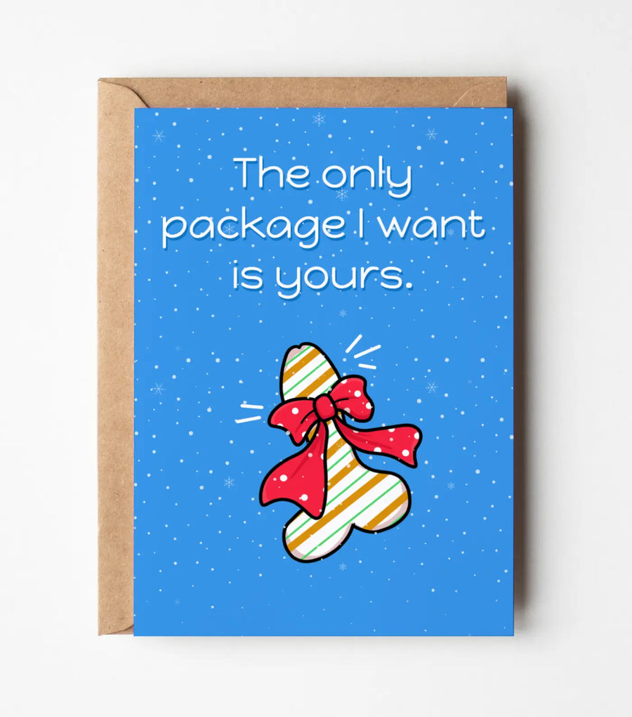 The Only Package I Want Is Yours Christmas Greeting Card