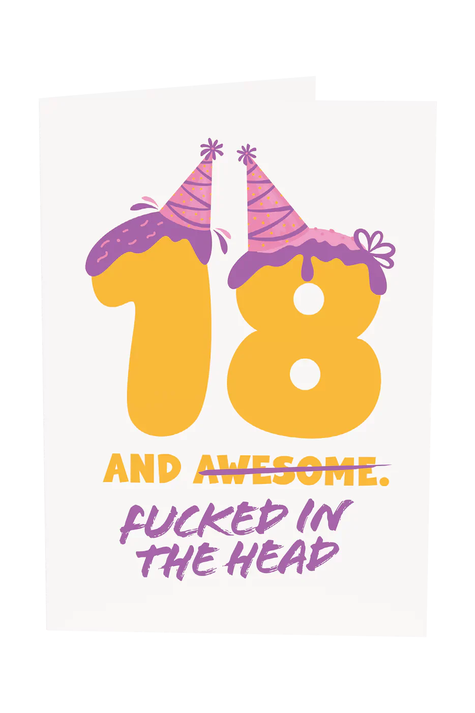 18 And Fucked In The Head Birthday Greeting Card Wholesale