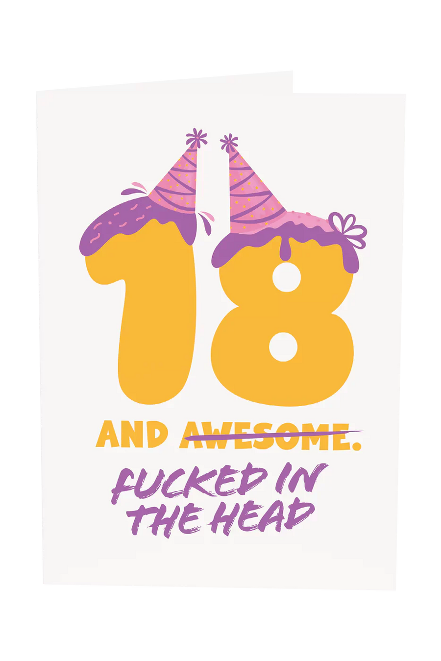 18 And Fucked In The Head Birthday Greeting Card Wholesale
