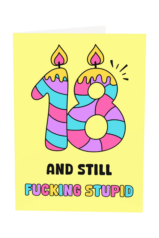 18 And Still Fucking Stupid Greeting Card