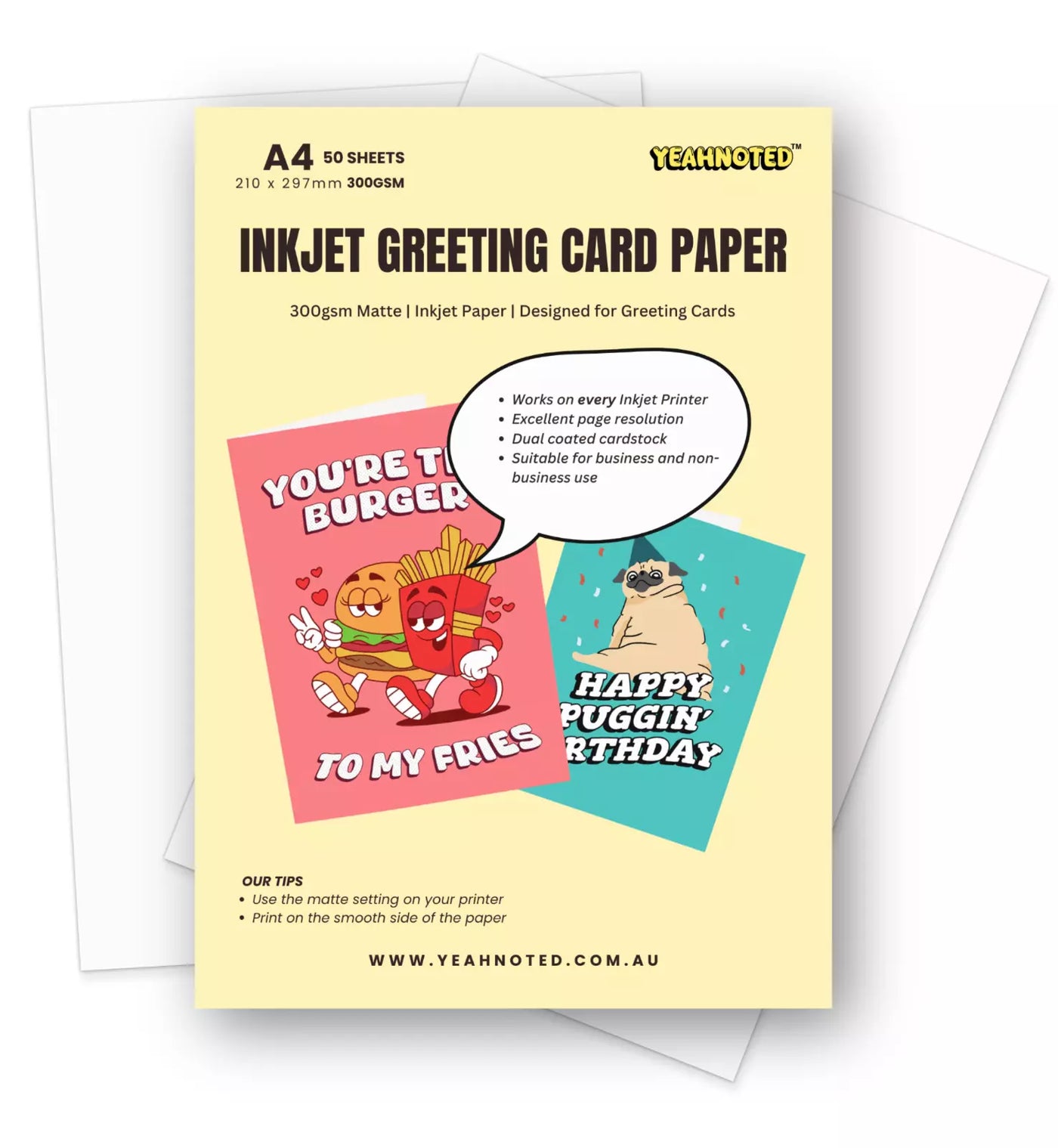 300gsm A4 Double Sided Matte Greeting Card Paper