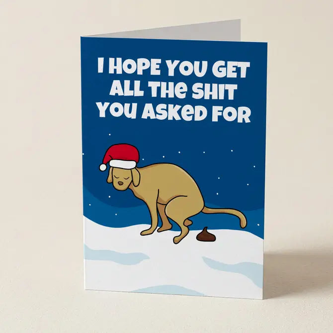 I Hope You Get All The Shit You Asked For - Christmas Greeting Card