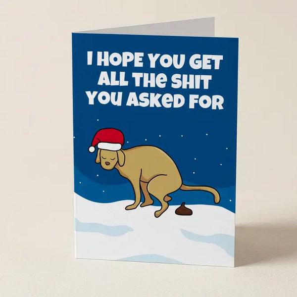 I Hope You Get All The Shit You Asked For - Christmas Greeting Card