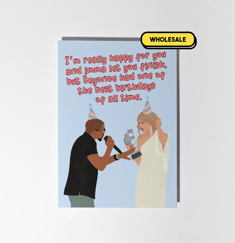 Taylor Swift Kanye West Funny Birthday Greeting Card Wholesale