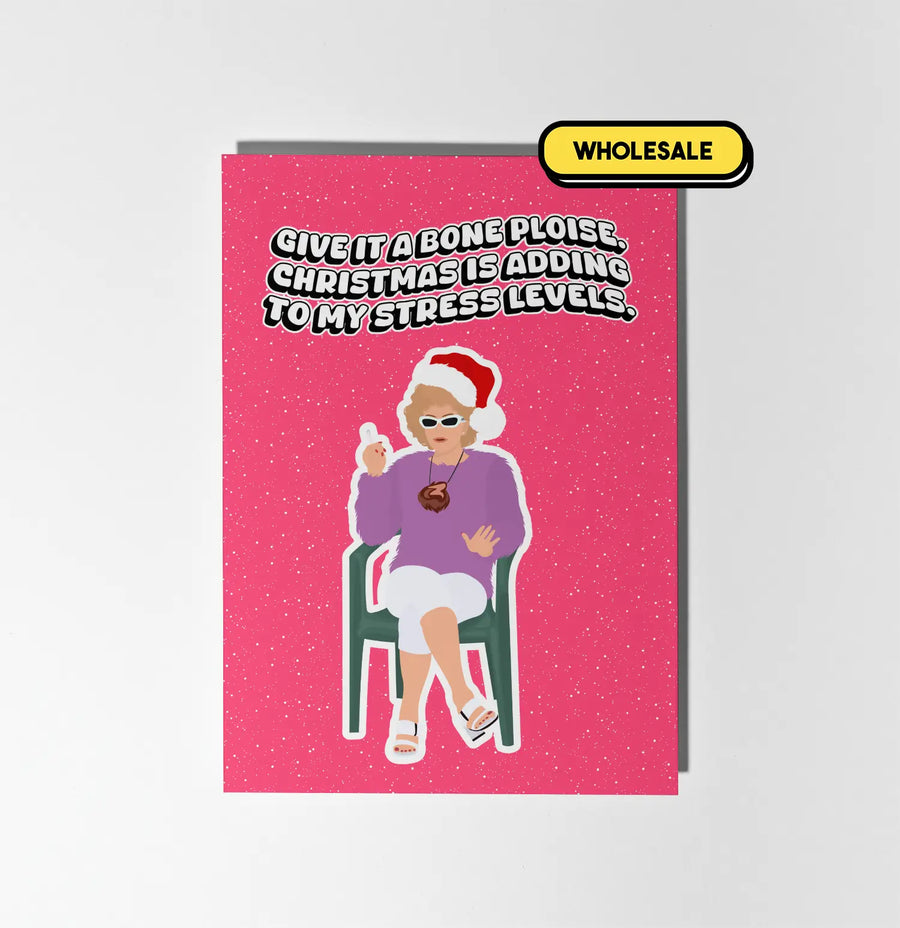 Kath and Kim: Christmas Is Adding To My Stress Levels Greeting Card Wholesale