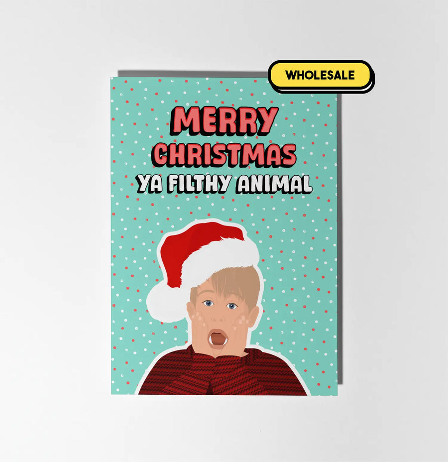 Merry Christmas Ya Filthy Animal Home Alone Greeting Card Wholesale