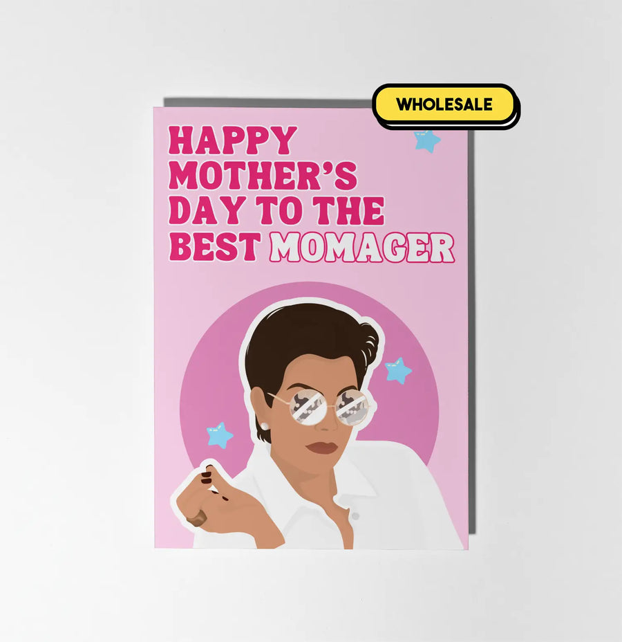 Happy Mother's Day To The Best Momager Greeting Card Wholesale