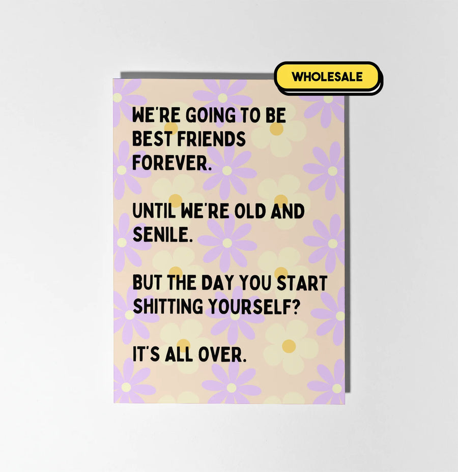 We're Going To Be Best Friends Forever Greeting Card Wholesale