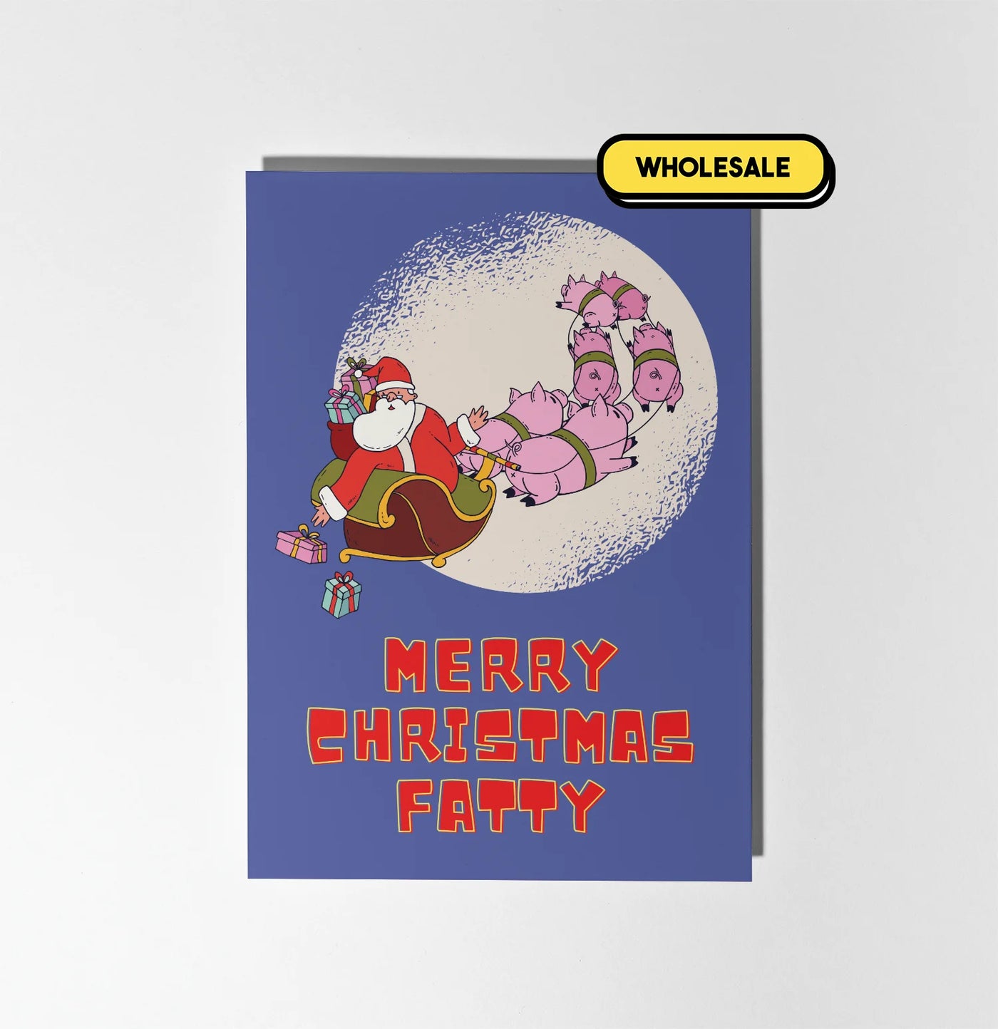 Merry Christmas Fatty Greeting Card Wholesale