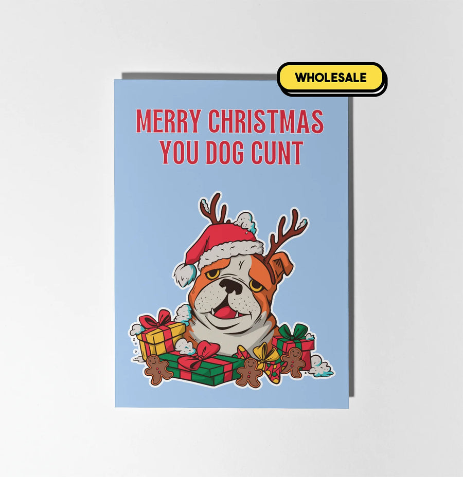 Merry Christmas You Dog Cunt Greeting Card Wholesale