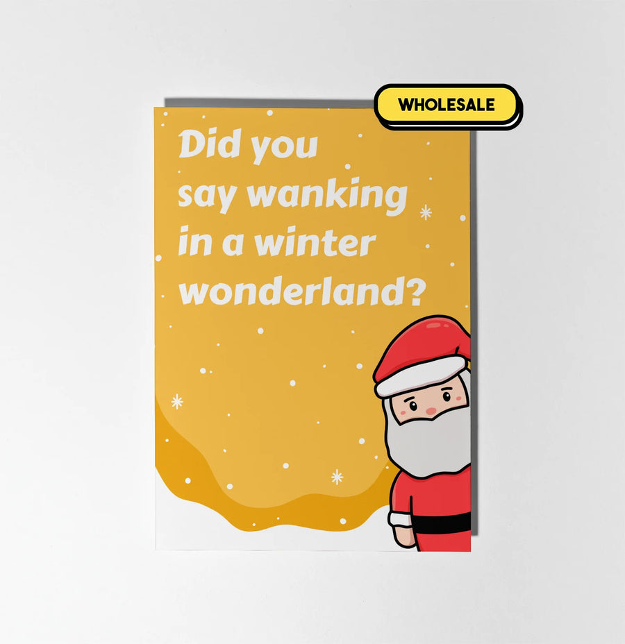 Wanking In A Winter Wonderland Christmas Card Greeting Card Wholesale