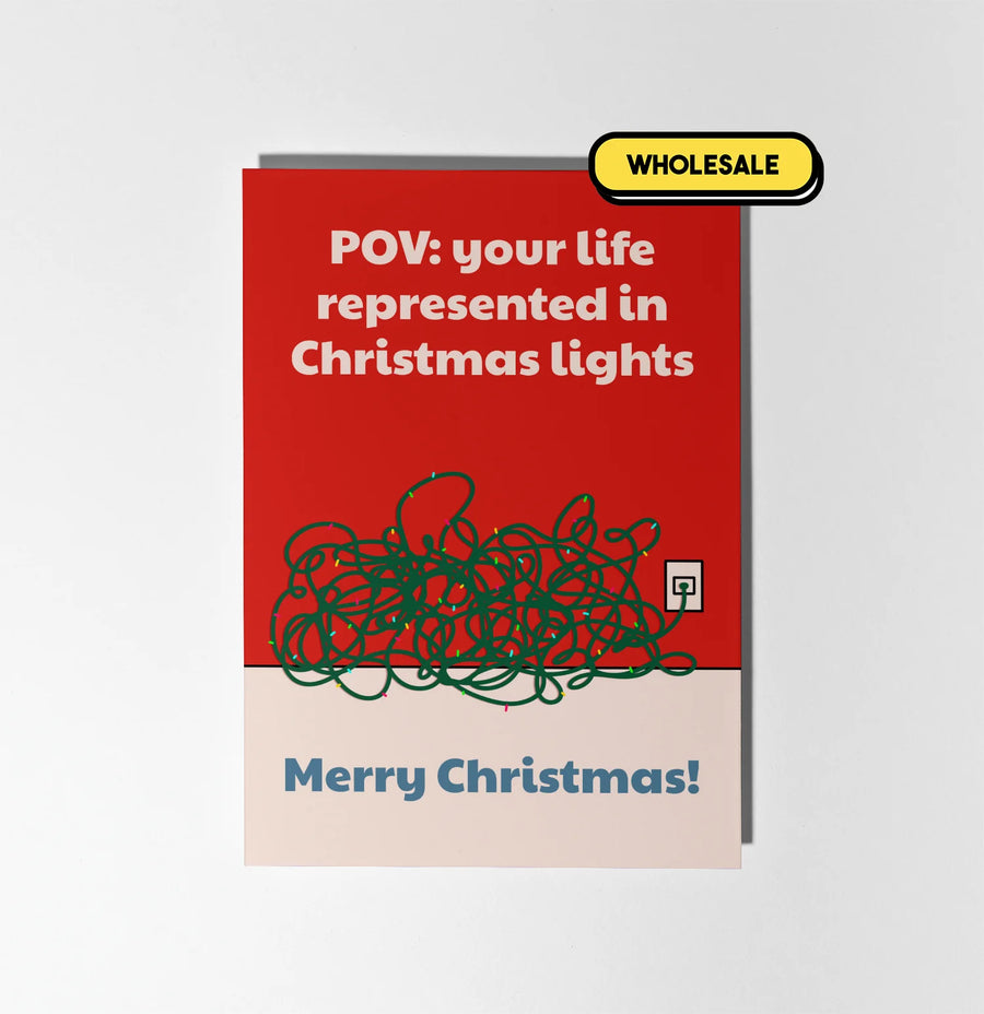 Your Life Represented In Christmas Lights Greeting Card Wholesale