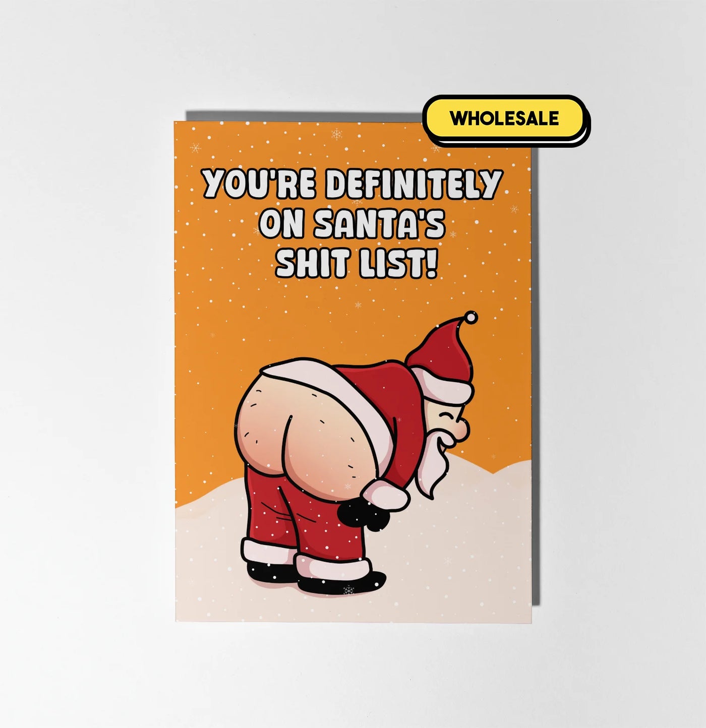 You're On Santa's Shit List Christmas Greeting Card Wholesale