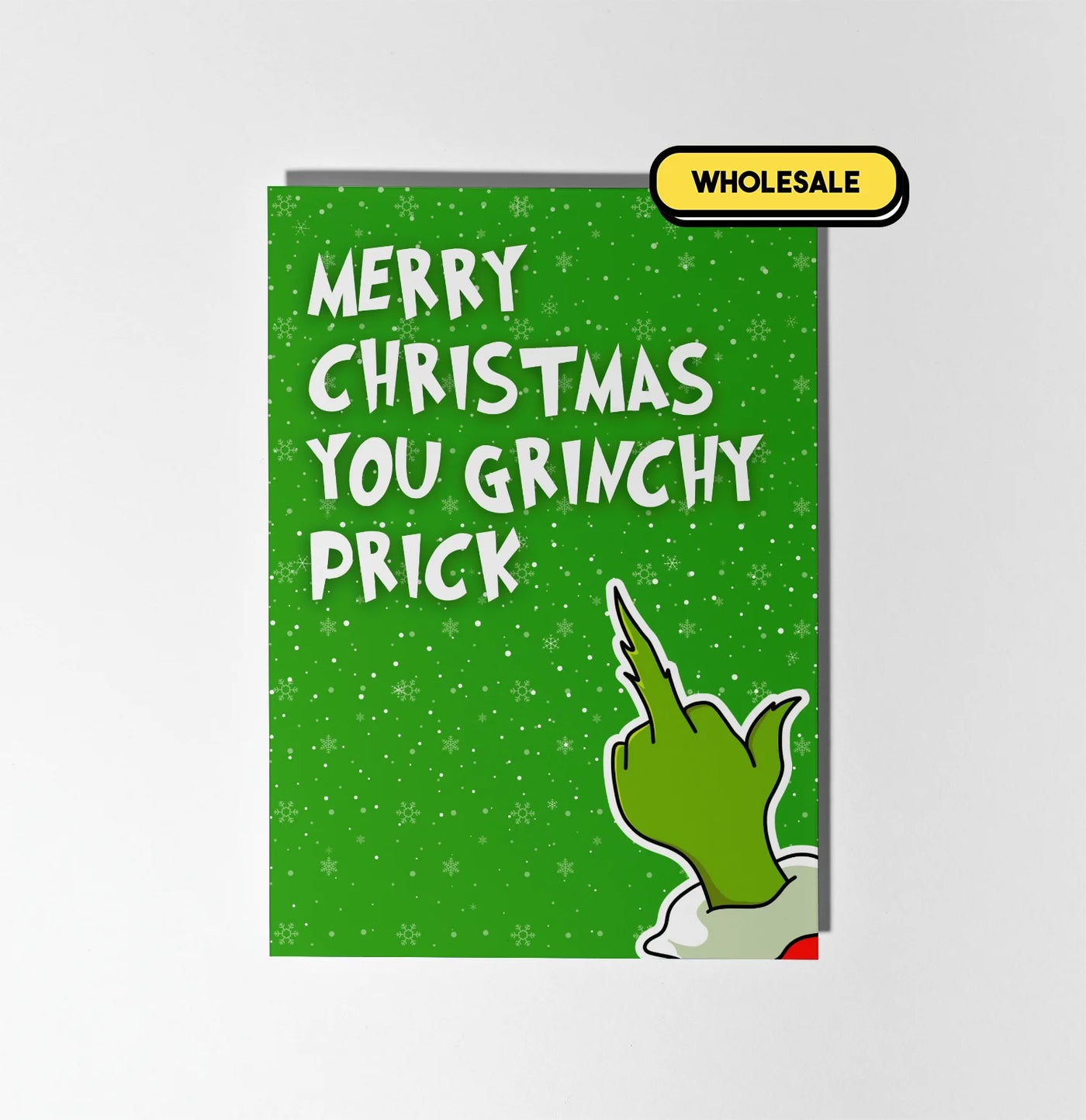 Merry Christmas You Grinchy Prick Greeting Card Wholesale