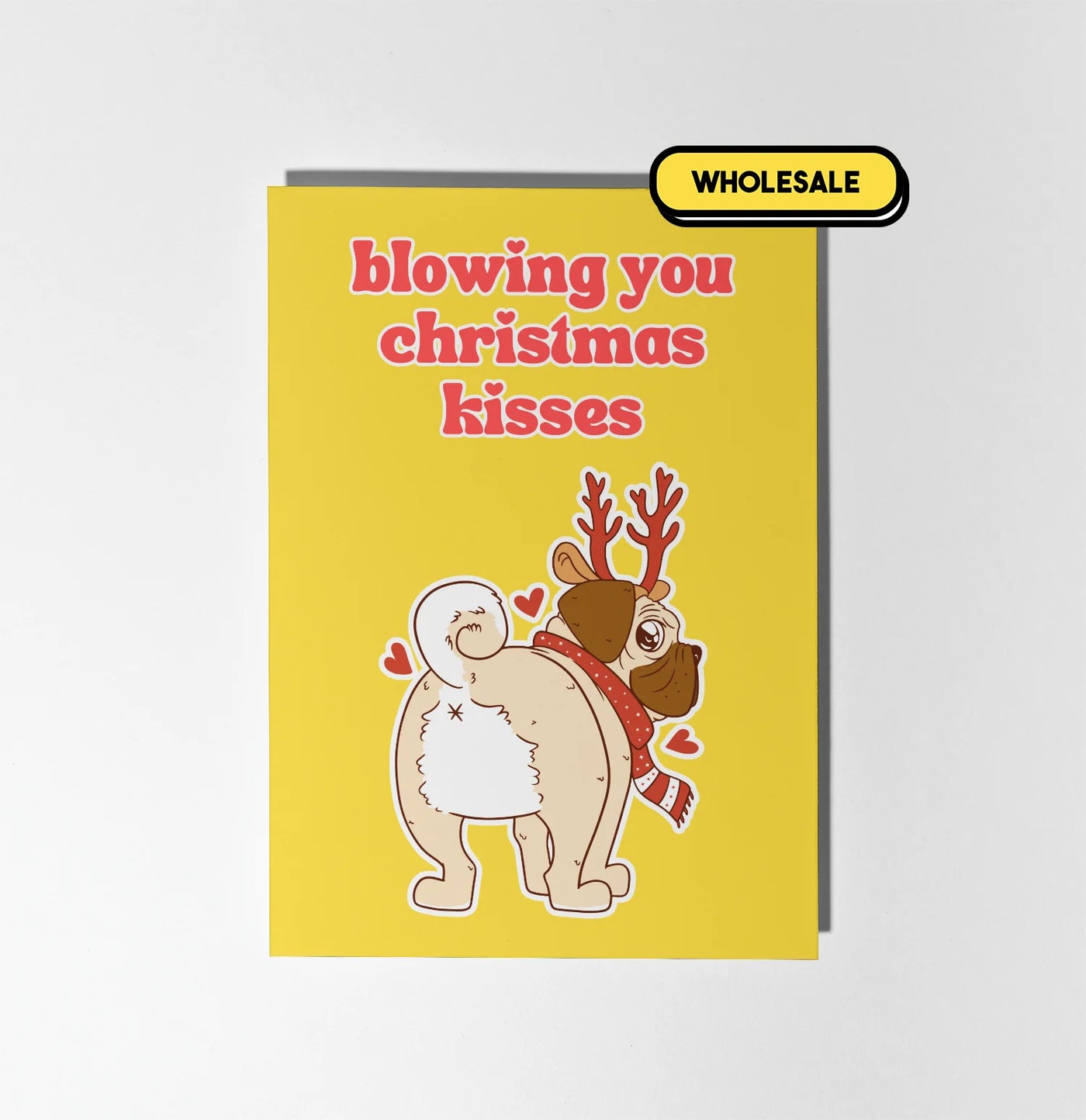 Blowing You Christmas Kisses Greeting Card Wholesale