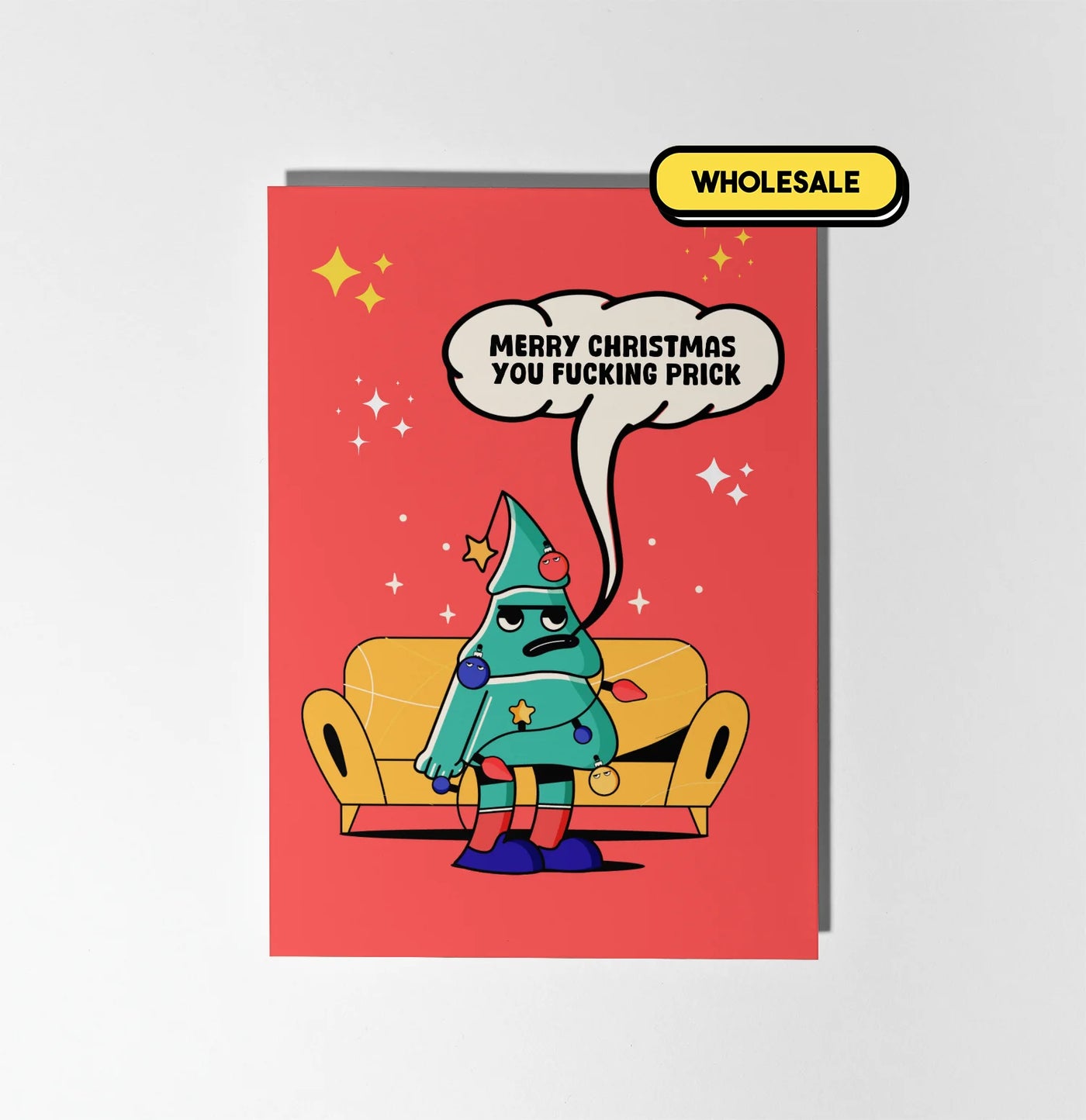Merry Christmas You Prick Christmas Greeting Card Wholesale