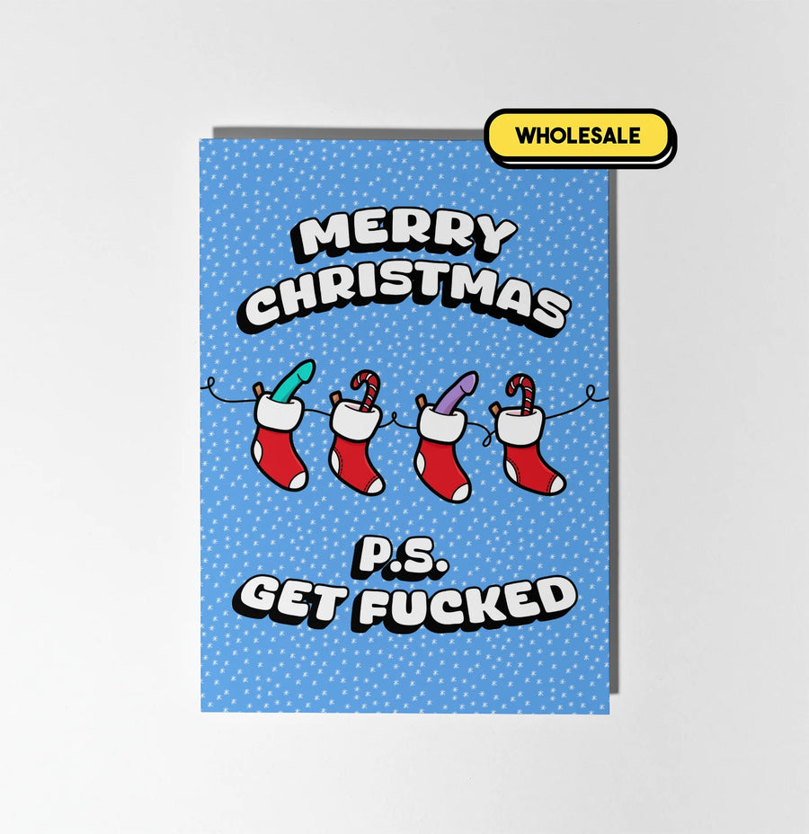 Merry Christmas P.S Get Fucked Greeting Card Wholesale