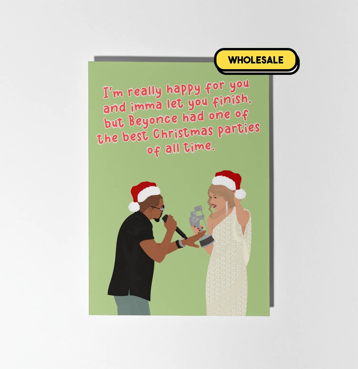 Taylor Swift Kanye West Funny Christmas Greeting Card Wholesale