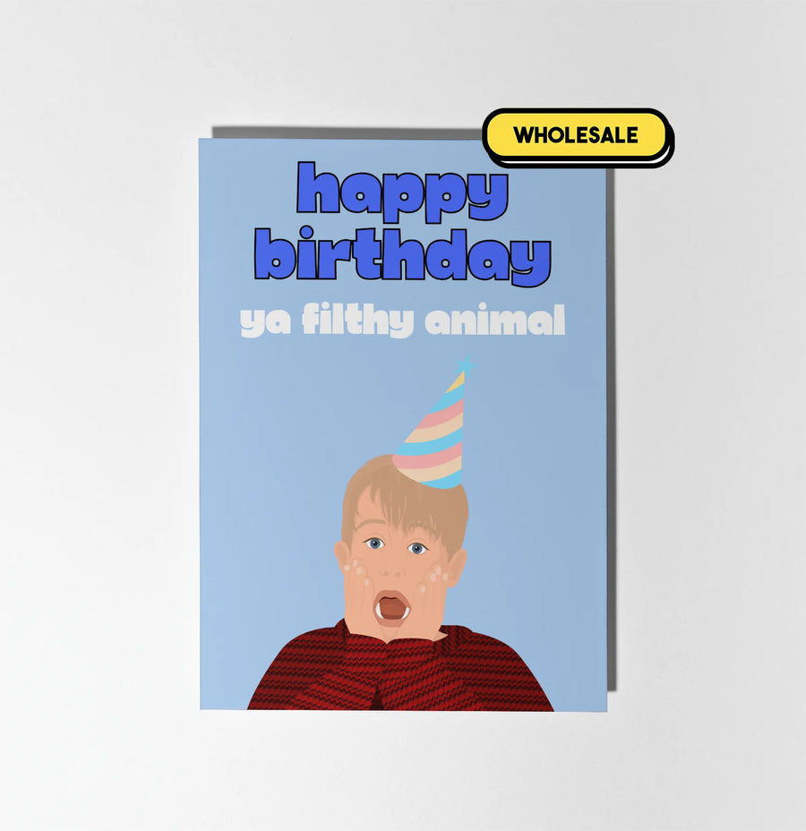 Happy Birthday Ya Filthy Animal Home Alone Greeting Card Wholesale