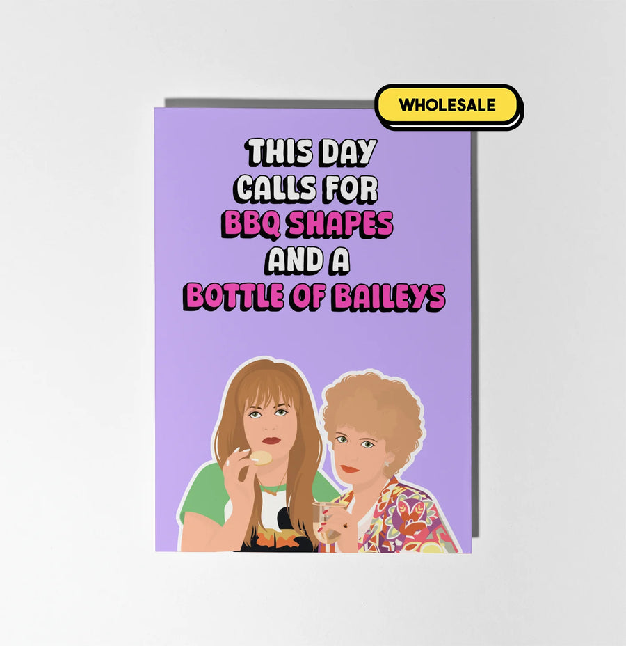 Kath & Kim: BBQ Shapes & A Bottle Of Baileys Greeting Card Wholesale