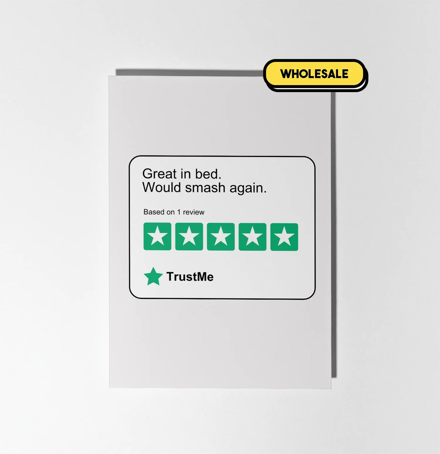 Great In Bed, Would Smash Again Greeting Card Wholesale