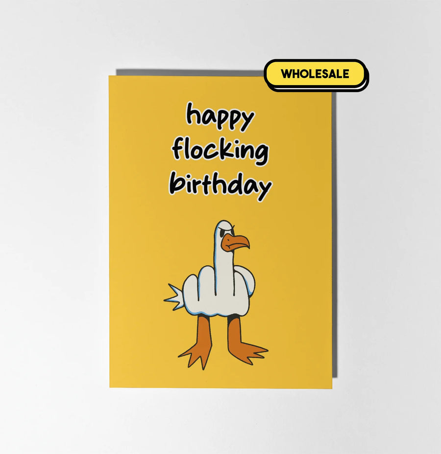 Happy Flocking Birthday Greeting Card Wholesale