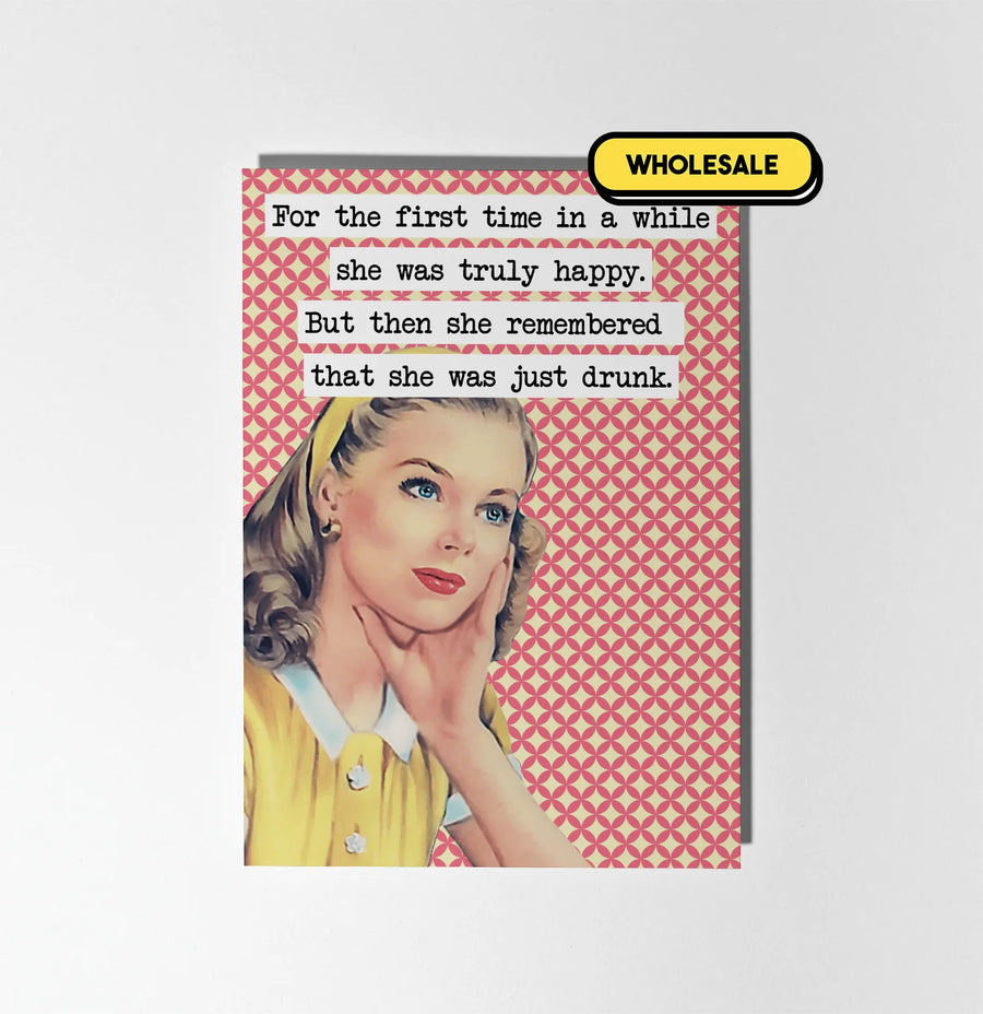 She Was Just Drunk Greeting Card Wholesale