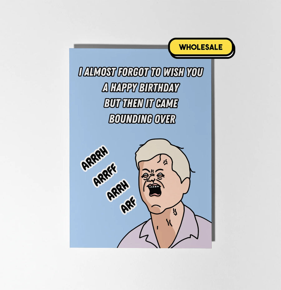 Barking Dog Man Greeting Card Wholesale
