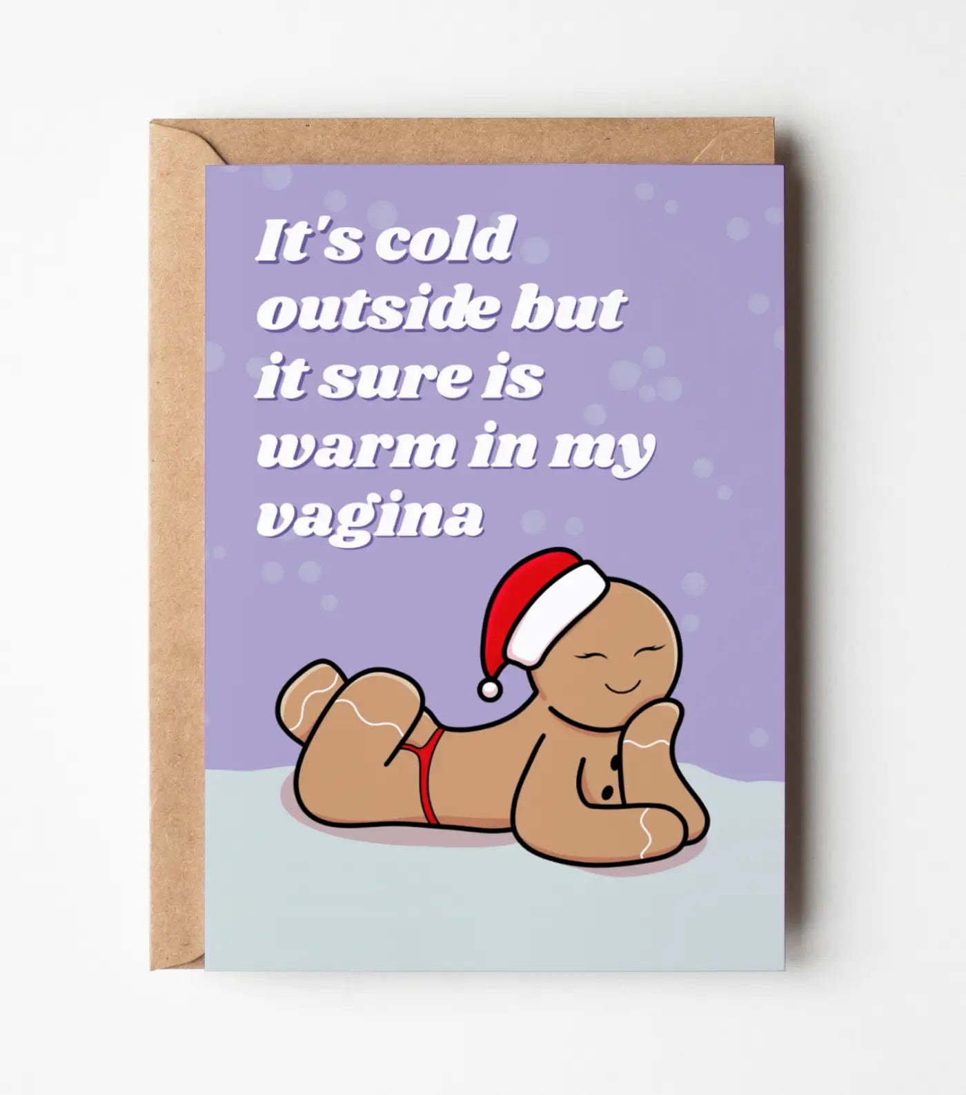 It's Warm In My Vagina Christmas Greeting Card
