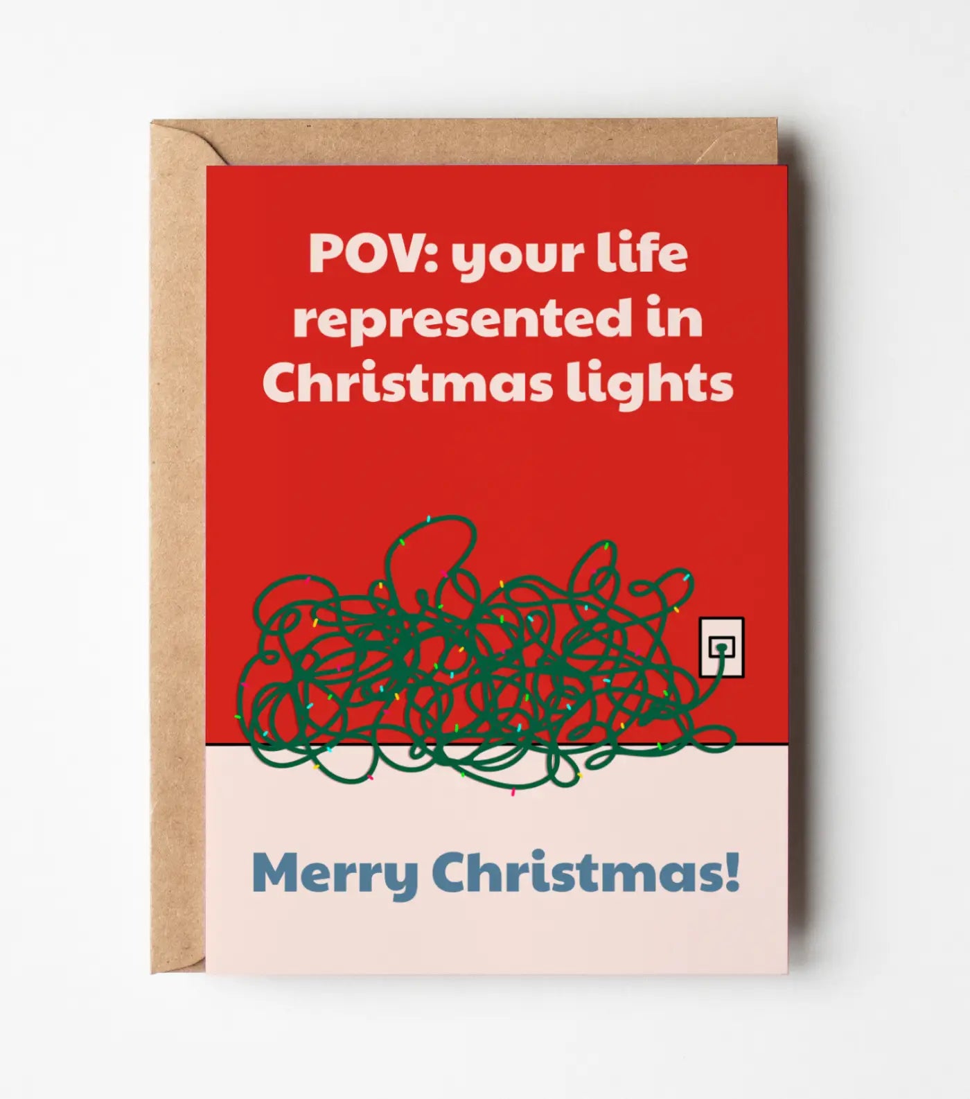 Your Life Represented In Christmas Lights Greeting Card