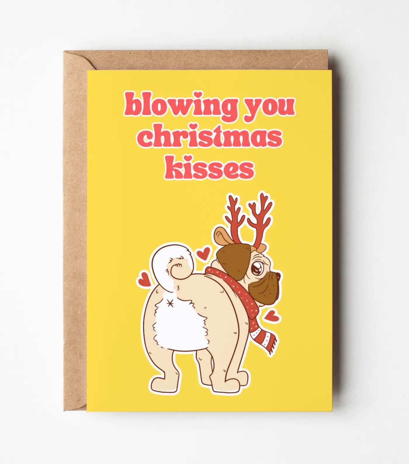 Blowing You Christmas Kisses Greeting Card