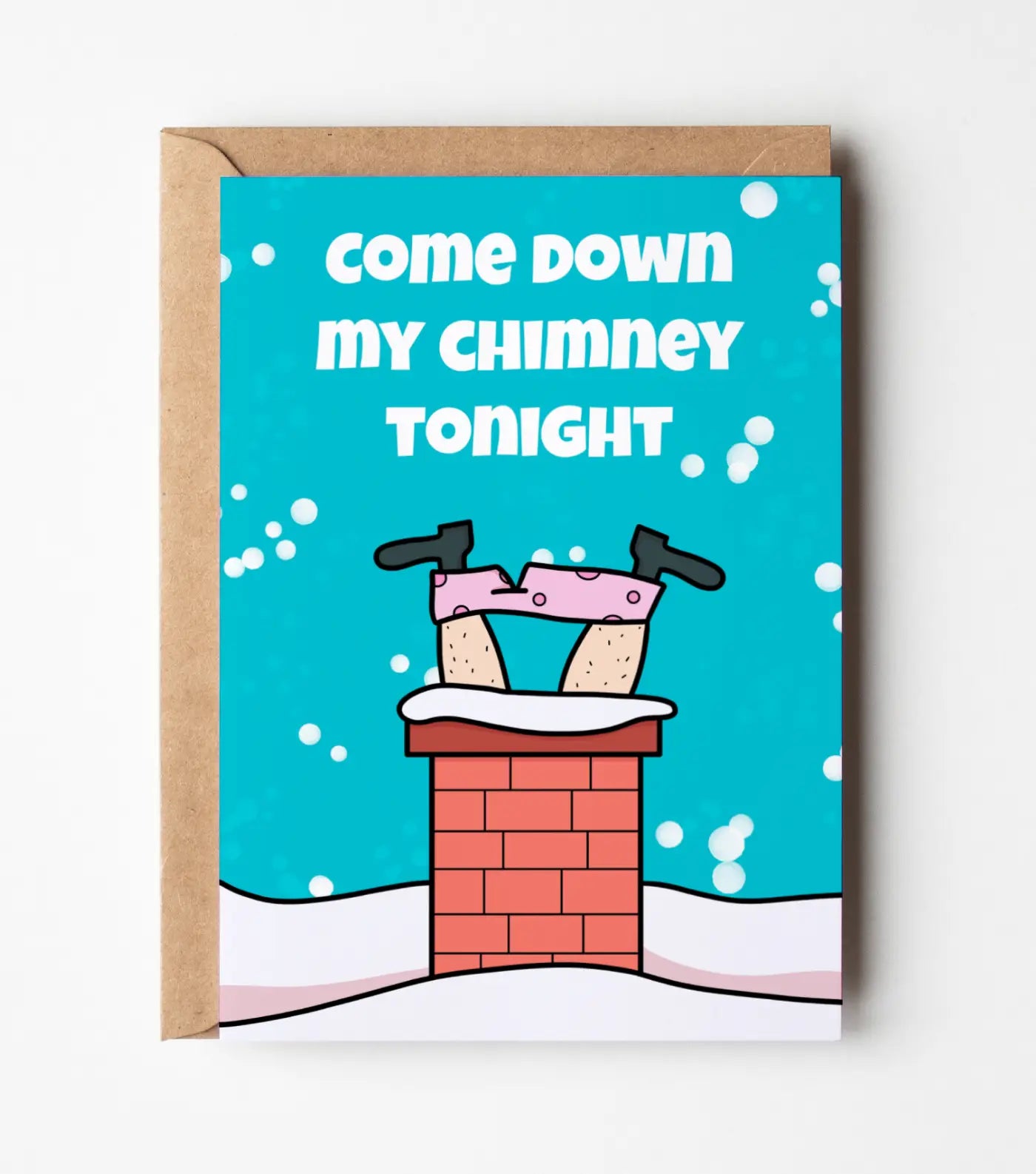 Come Down My Chimney Tonight Christmas Greeting Card