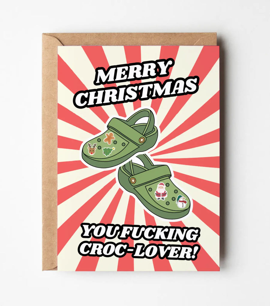 Merry Christmas You Croc-Lover Greeting Card