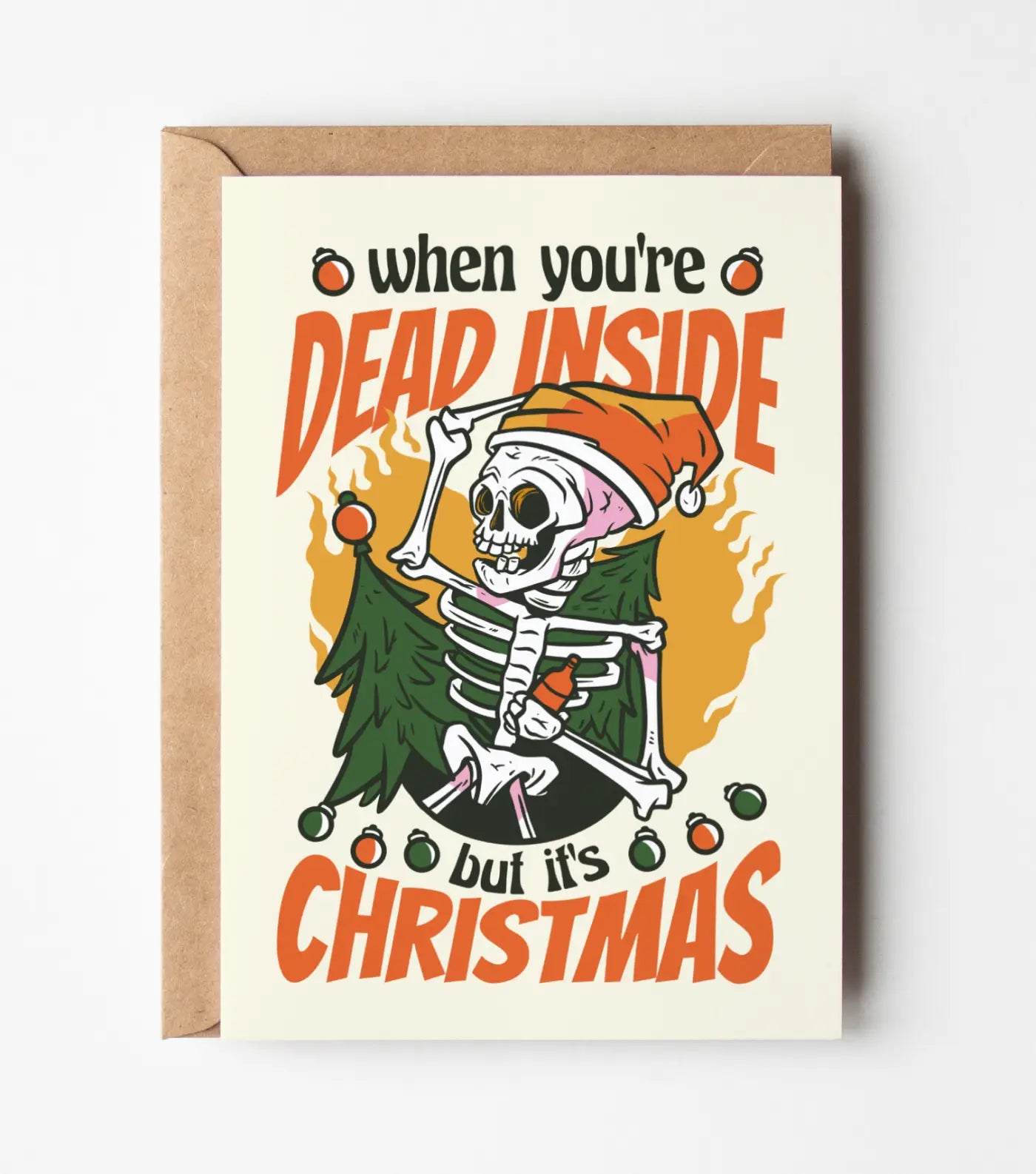 When You're Dead Inside But It's Christmas Greeting Card