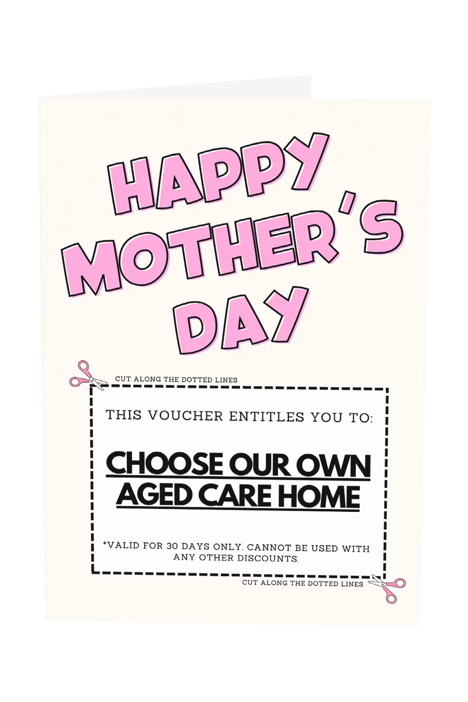 Choose Your Own Aged Care Home Voucher Mother's Day Card