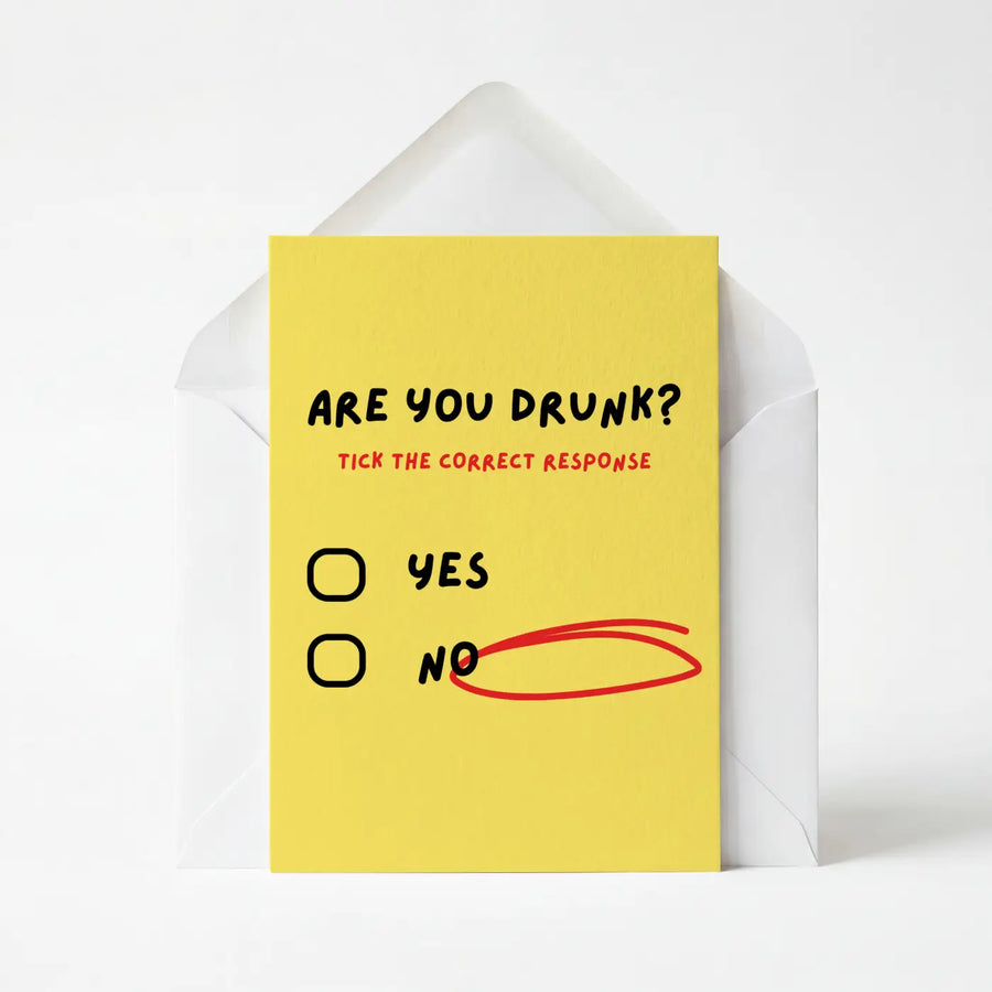 R U Drunk - Funny Birthday Greeting Card
