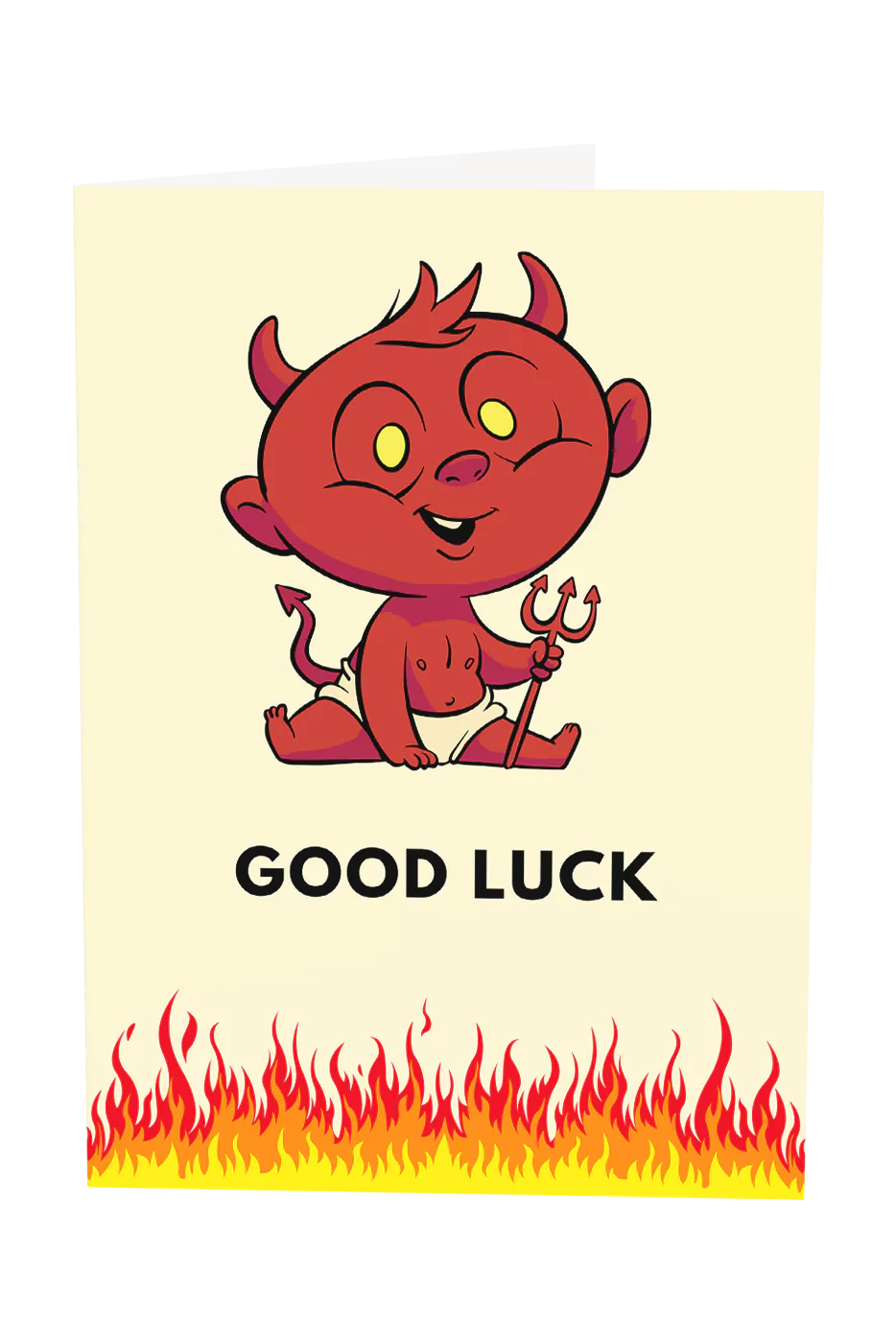Devil Baby Good Luck Greeting Card