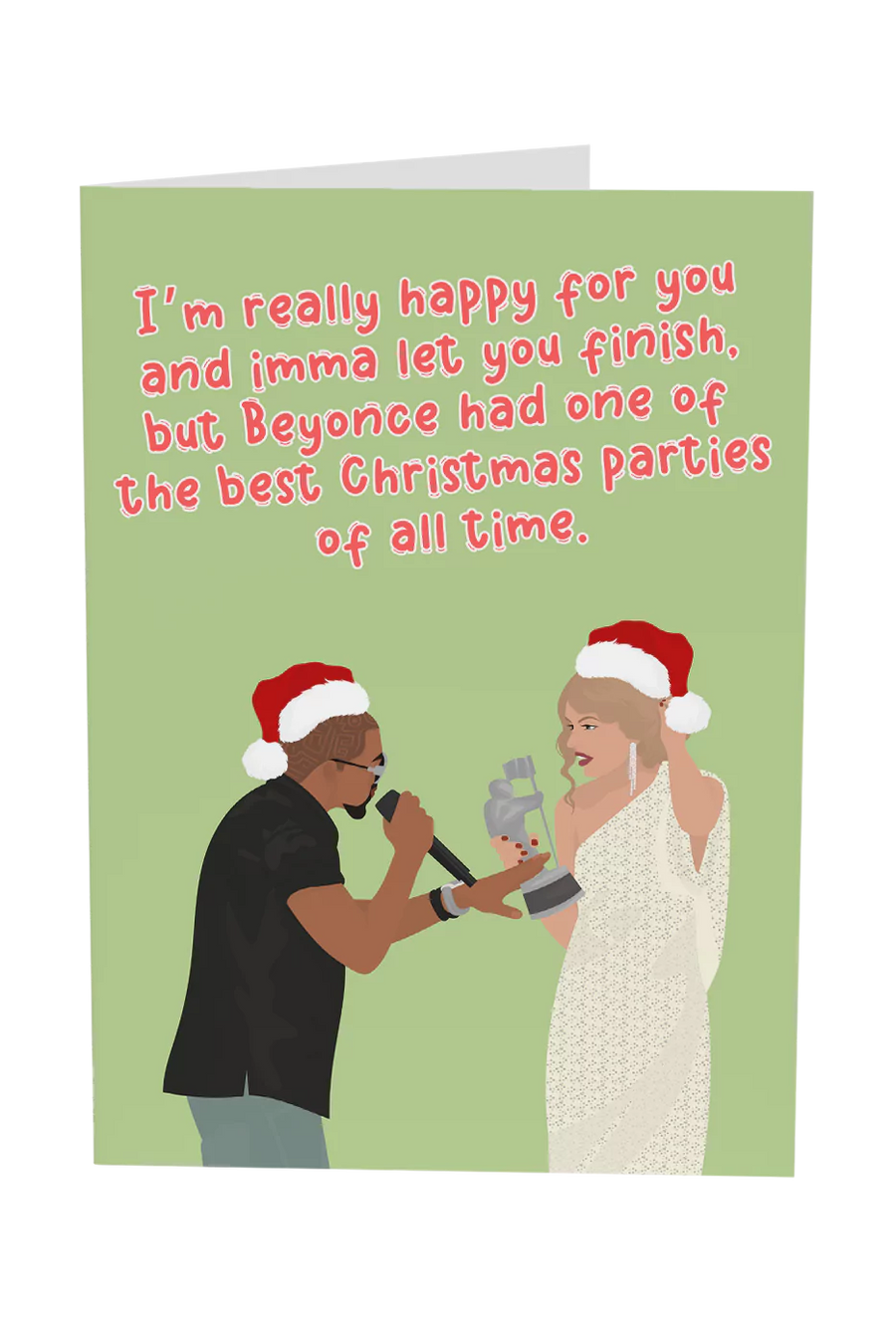 Taylor Swift Kanye West Funny Christmas Greeting Card
