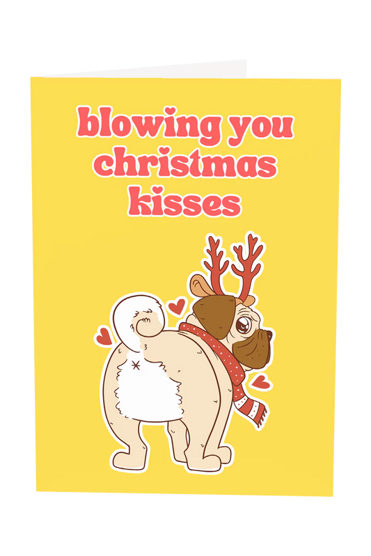 Blowing You Christmas Kisses Greeting Card