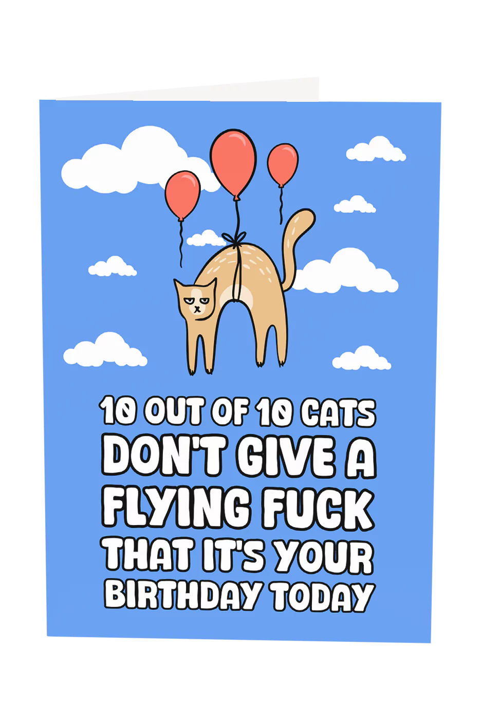 Cats Don't Give A Fuck About Your Birthday Greeting Card