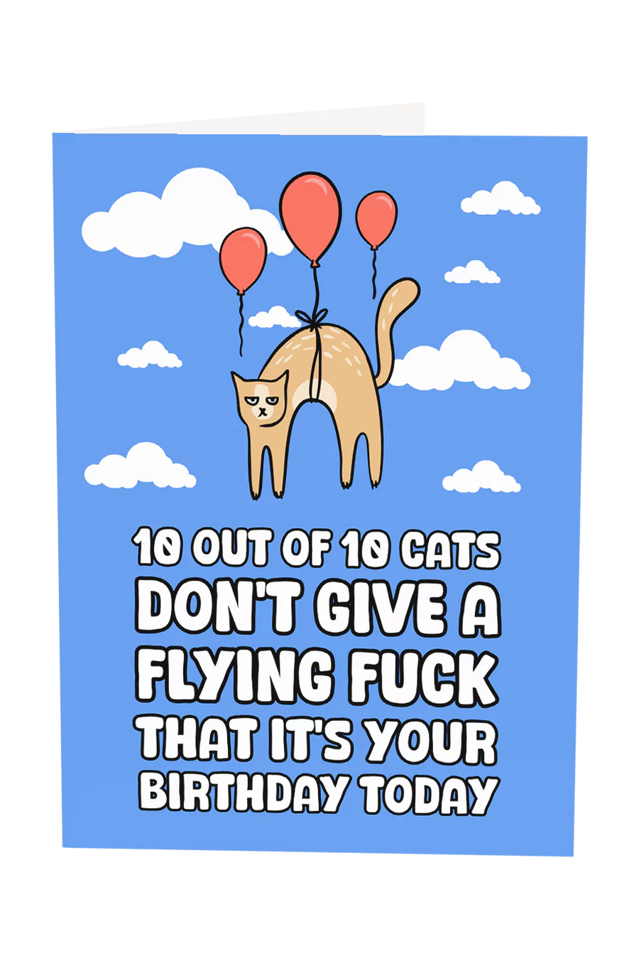 Cats Don't Give A Fuck About Your Birthday Greeting Card