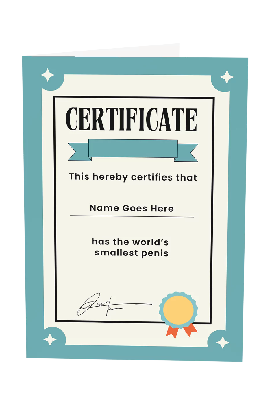 Certificate Custom Text Greeting Card