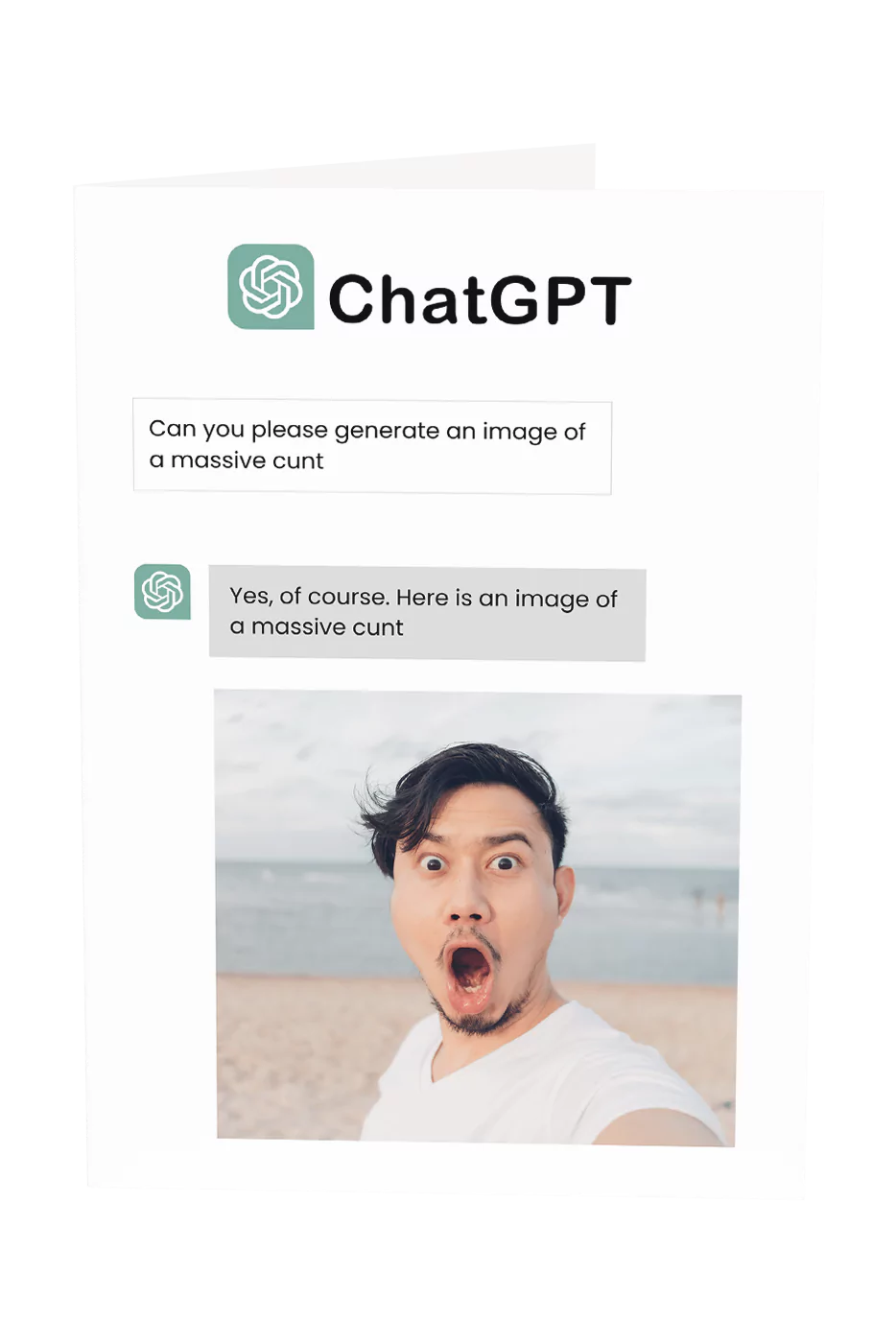 ChatGPT Custom Photo Upload Greeting Card