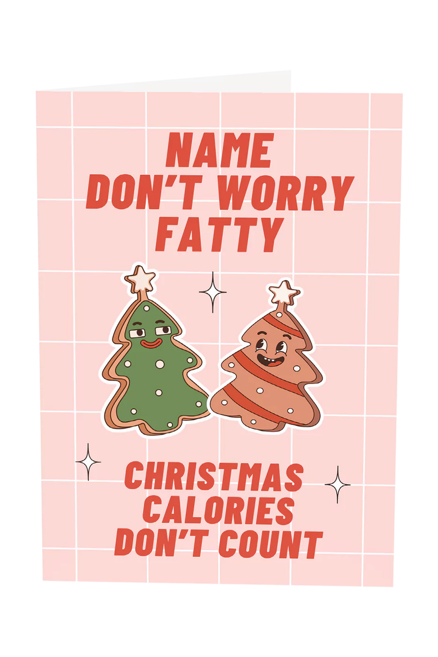 Christmas Calories Don't Count Custom Name Greeting Card